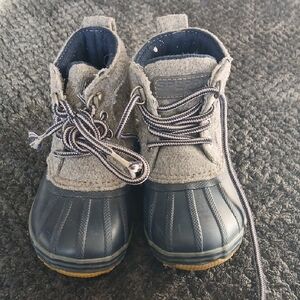 Sperry Kids Charcoal and Navy Boots